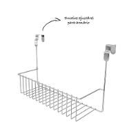 Suporte Multiúso Com Encaixe Para Porta De Armário - Stolf Cromado - 3