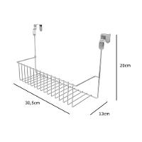 Suporte Multiúso Com Encaixe Para Porta De Armário - Stolf Cromado - 4