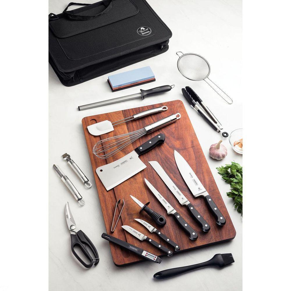 Kit Para Chefs Century Com Lâminas Em Aço Inox E Cabos De Policarbonato E Fibra De Vidro - 2