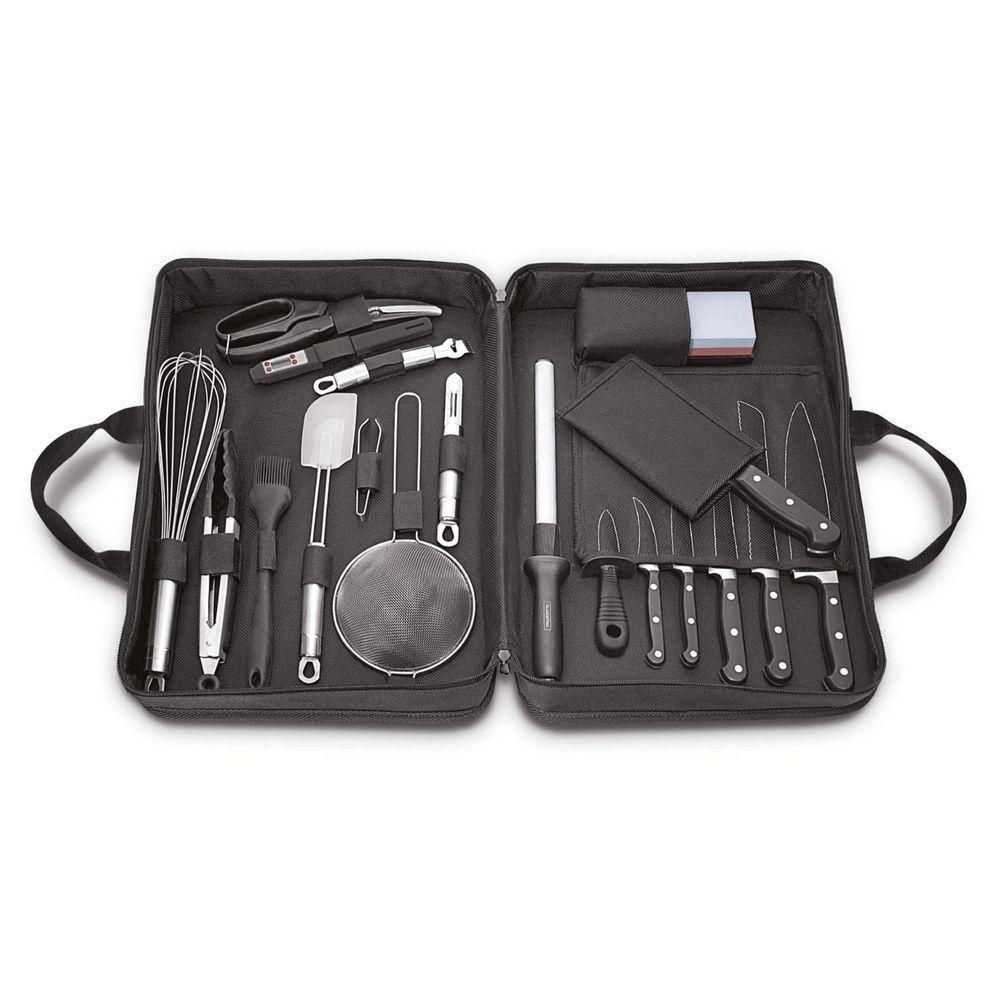 Kit Para Chefs Century Com Lâminas Em Aço Inox E Cabos De Policarbonato E Fibra De Vidro - 4
