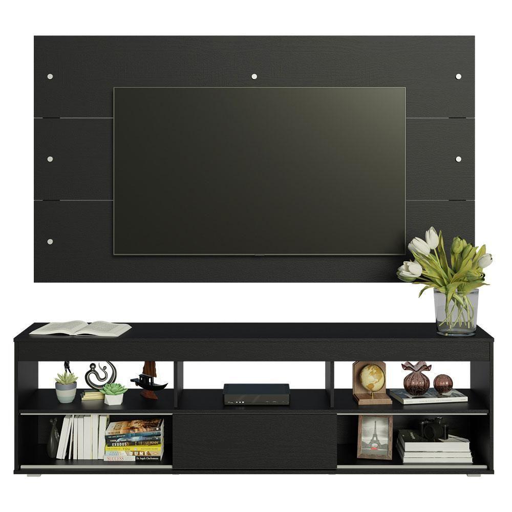 Rack Com Painel Para Tv Até 65 Polegadas Preto Madesa Preto - 5