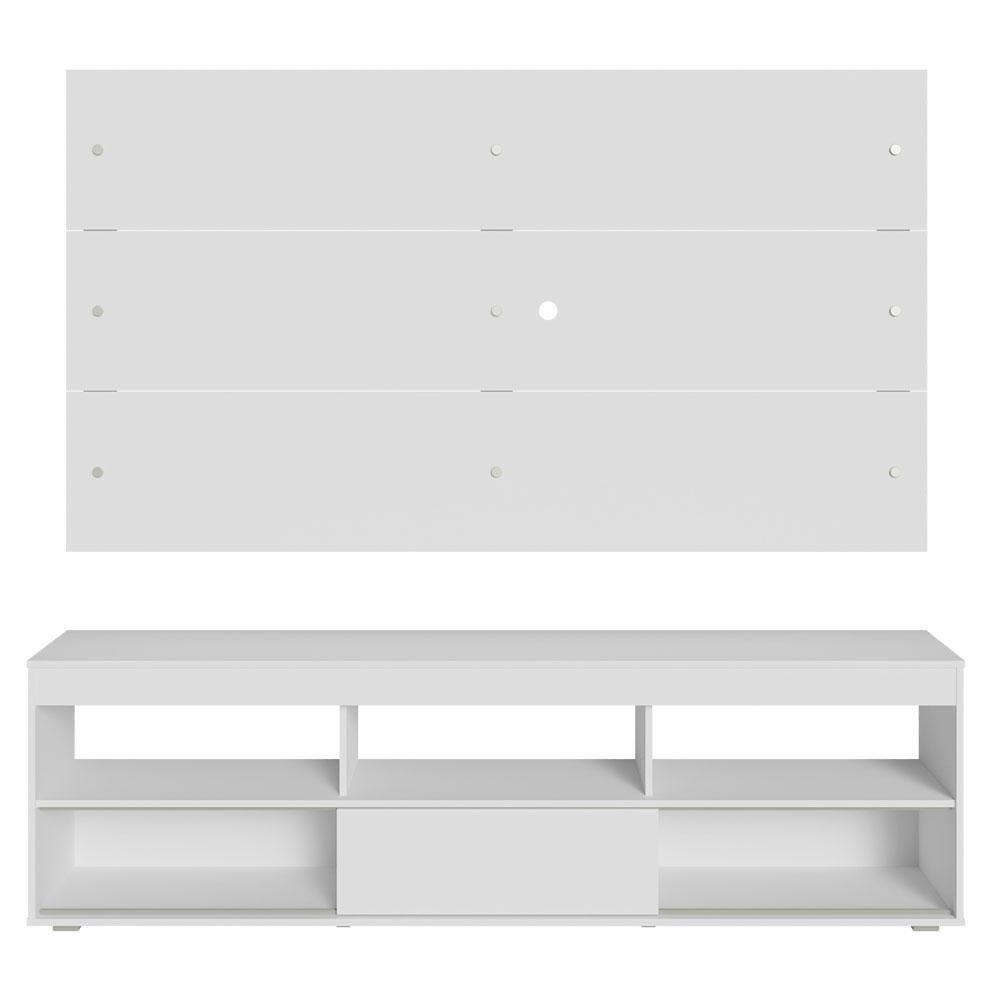 Rack Com Painel Para Tv Até 65 Polegadas Branco Orlando Madesa Branco - 6