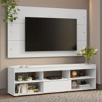 Rack Com Painel Para Tv Até 65 Polegadas Branco Orlando Madesa Branco - 1
