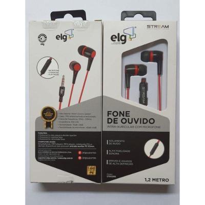 Fone De Ouvido Com Mic Intra Auricular Str05Rb Elg Preto E V