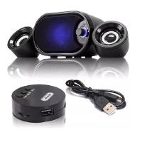 Caixa De Som Subwoofer 2.1 Usb/sd/bluetooth 11w P/ Pc Kp-6018bh - 1