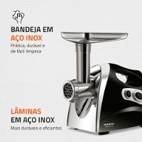 Moedor De Carne Elétrico Mondial Premium Mc-03 Preto/Inox 127V - 3