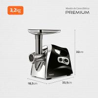Moedor De Carne Elétrico Mondial Premium Mc-03 Preto/Inox 127V - 5