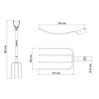 Forcado Reto De Arame Com 4 Dentes Tramontina Em Aço Com Cabo De Madeira 71 Cm Tramontina - 2