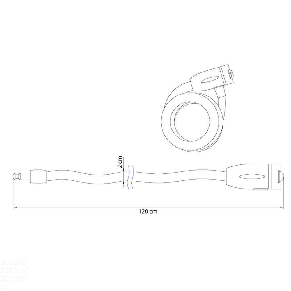 Cadeado Antifurto Para Estepe De Carro Tramontina 20x1200 Mm Com Chave Tramontina - 4