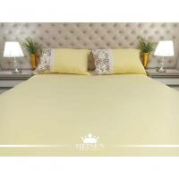 Jogo De Cama King 3 Pçs Em Malha 100% Algodão Amarelo - 1