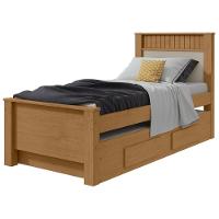 Cama Lopas Solt 0,90 Athenas 2022 C/cama Auxiliar Amendoa Cle/off Wh/amendoa Cle - 1