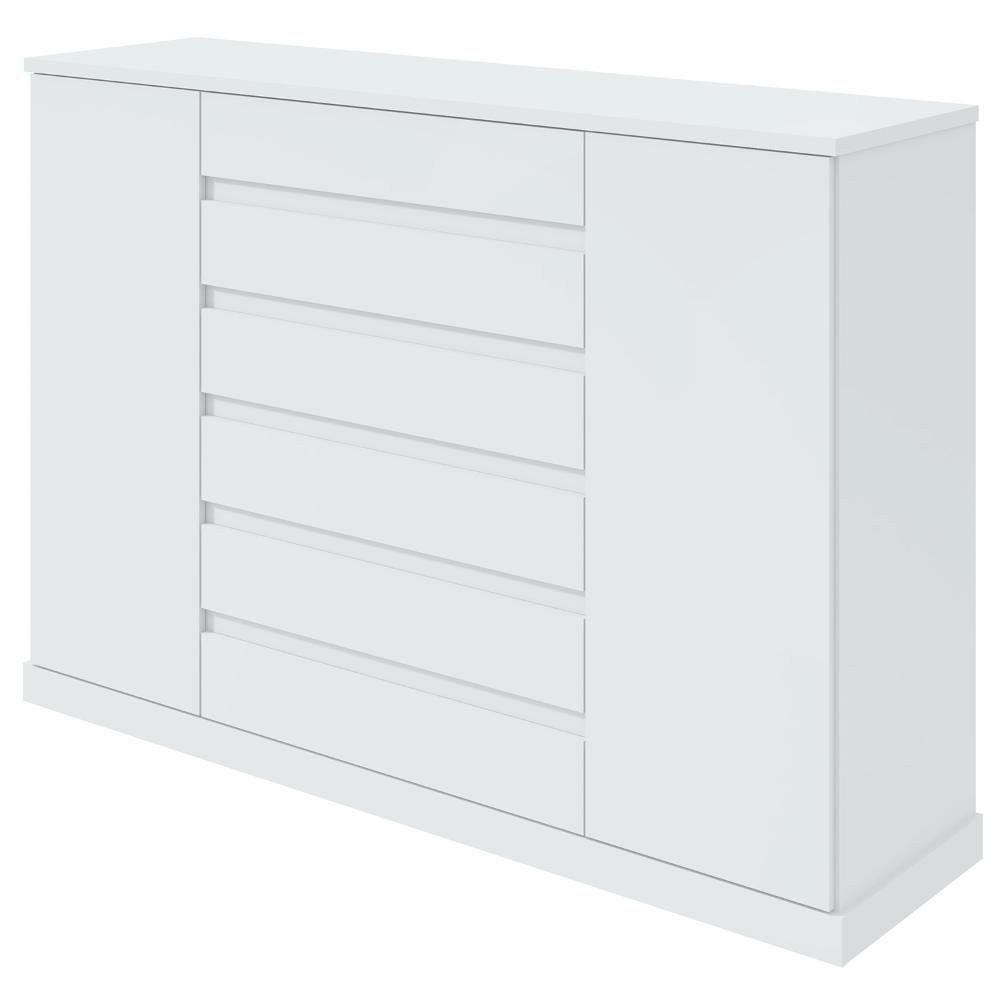 Cômoda Vedra 7 Gavetas 2 Portas Branco - 1