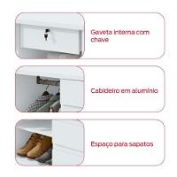 Cômoda Vedra 7 Gavetas 2 Portas Branco - 3