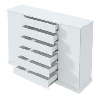 Cômoda Vedra 7 Gavetas 2 Portas Branco - 6