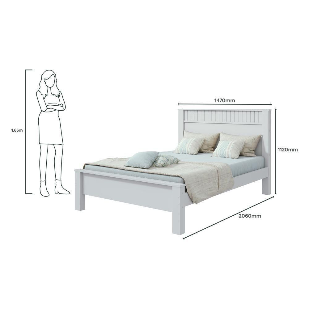 Cama Lopas Casal 1,40 Athenas 2022 Branco - 4