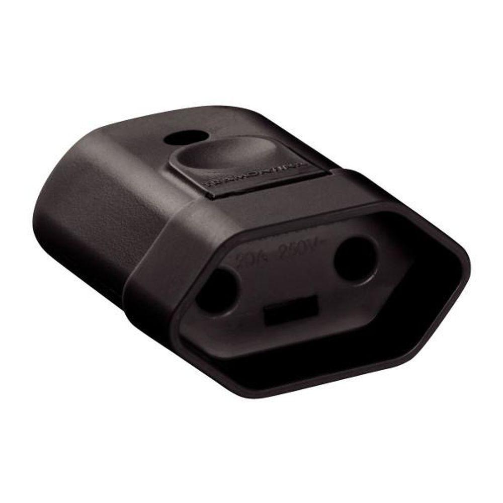 Plugue Fêmea 2P 20 A 250 V Tramontina Preto - 1