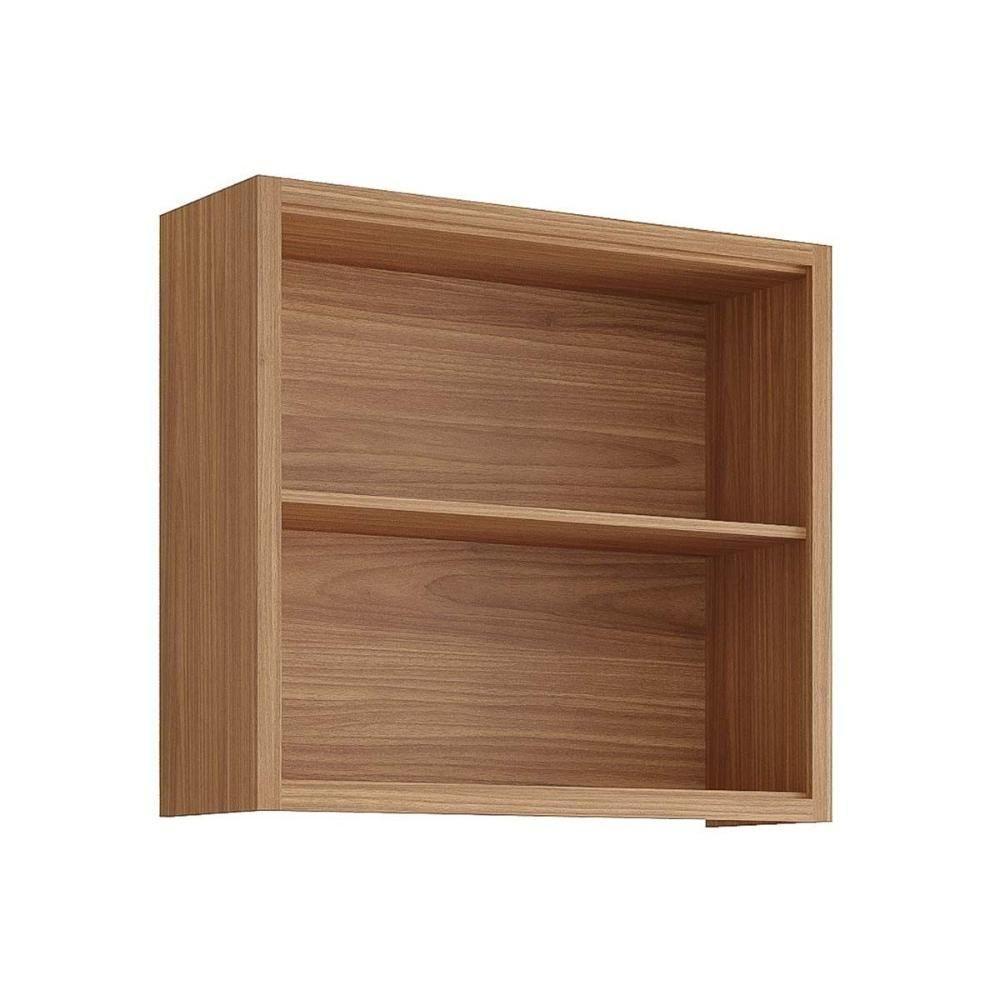 Armário Aéreo p/ Cozinha Eloise c/2 Portas Basculante Riscadas 80 cm Freijo/Off White - MGM - 3