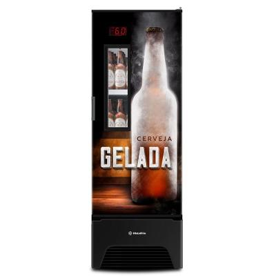 Cervejeira Porta De Visor 434 Litros Metalfrio Vn44af Preta 127v