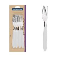 Conjunto De Garfos De Mesa Ipanema Com Lâminas Em Aço Inox E Cabos De Polipropileno Branc - 1