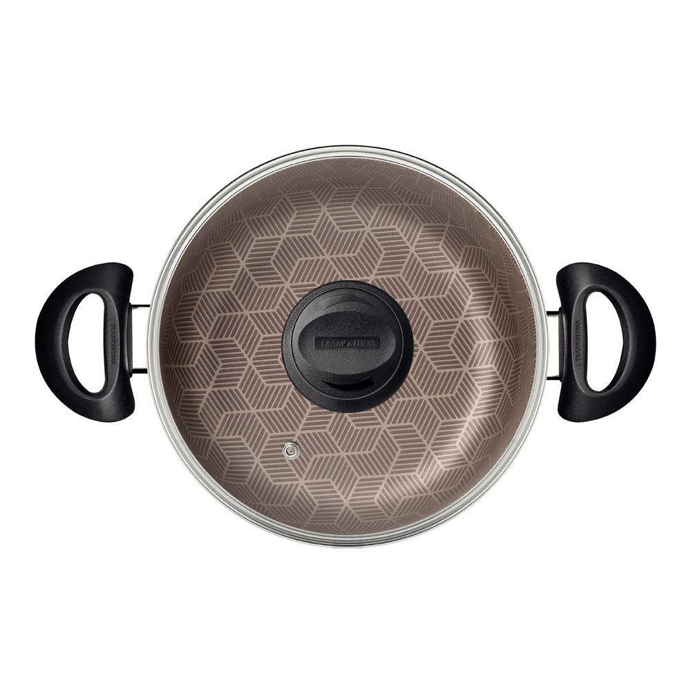 Panela Caçarola Tramontina Paris Antiaderente Com Tampa De Vidro 20 Cm 2,9 L Vermelho - 4