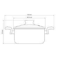 Panela Caçarola Tramontina Paris Antiaderente Com Tampa De Vidro 20 Cm 2,9 L Vermelho - 5