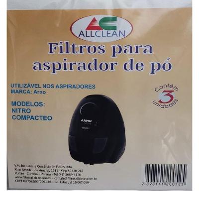 Filtro Descartável Para Aspirador De Pó Arno Nitro