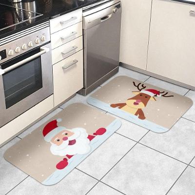 Kit Tapetes Decorativos Natal Papai Noel E Rena No Telhado