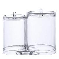 Porta Algodão E Cotonetes Organizador De Cosméticos 2 Em 1 - 1