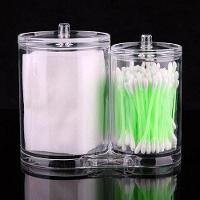 Porta Algodão E Cotonetes Organizador De Cosméticos 2 Em 1