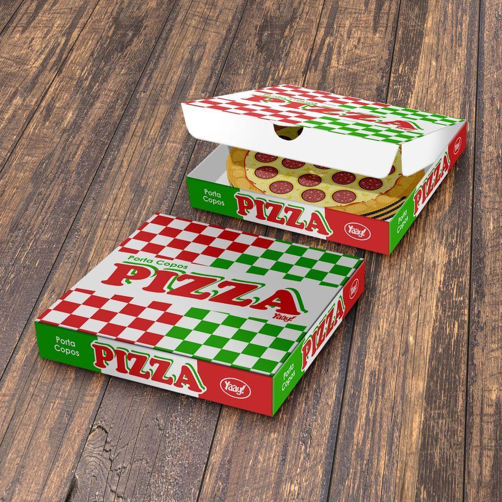 Jogo De Porta Copos Pizza Peperoni - 4 Peças - 3