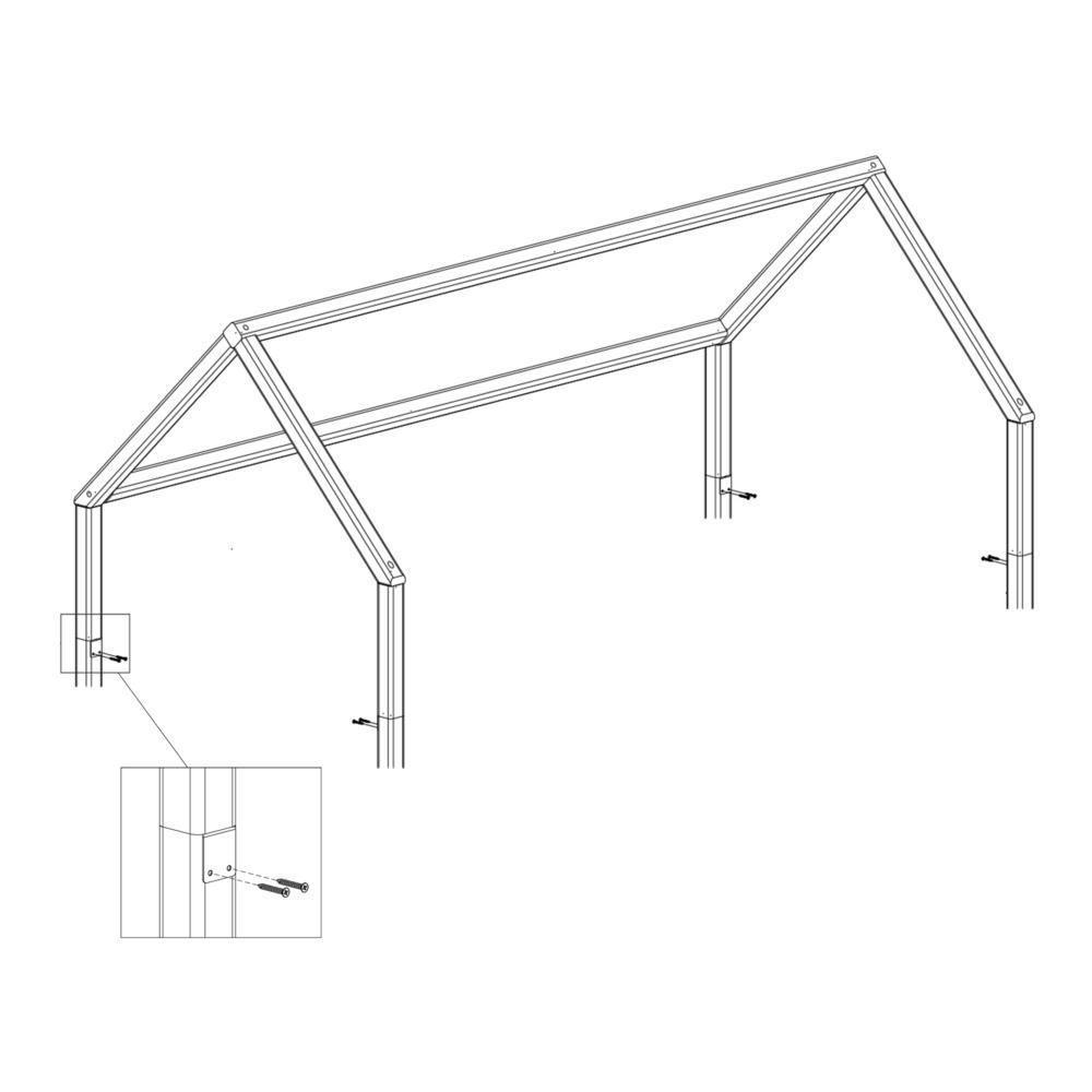 Beliche Casinha Casal/Solteiro Slim Rb Com 02 Gavetas Madeira Maciça Branco Housin - 4