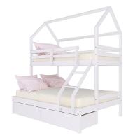Beliche Casinha Casal/Solteiro Slim Rb Com 02 Gavetas Madeira Maciça Branco Housin - 2