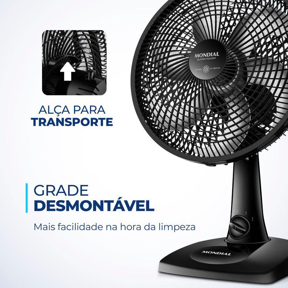 Ventilador De Mesa Mondial 6Pás Vent 30Cm 220V/60Hz Super - 3