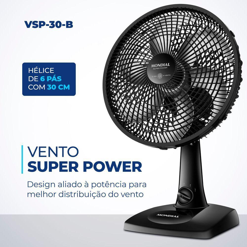 Ventilador De Mesa Mondial 6Pás Vent 30Cm 220V/60Hz Super - 6