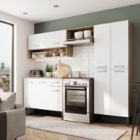 Cozinha Compacta Arizona Classic Com Armário E Balcão Carraro - Carvalho-branco Carvalho-branco - 1