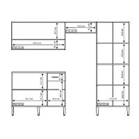 Cozinha Compacta Arizona Classic Com Armário E Balcão Carraro - Carvalho-branco Carvalho-branco - 2