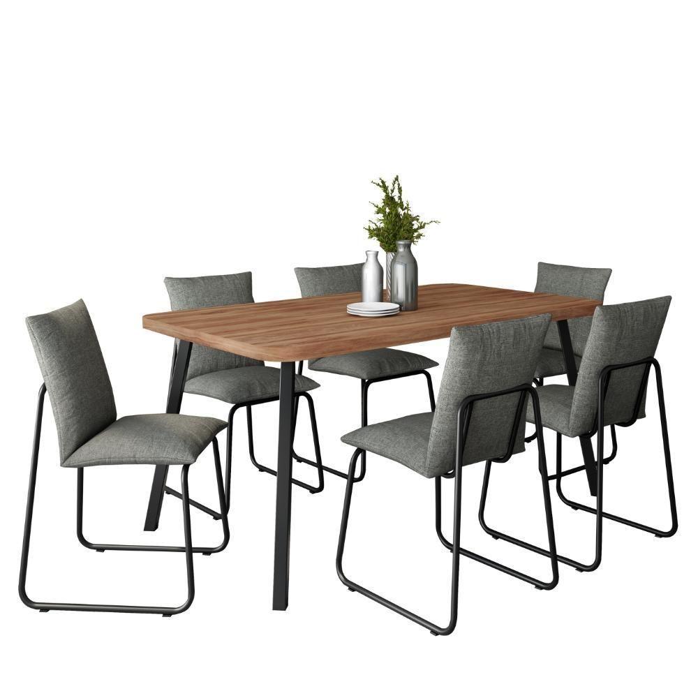 Conjunto Sala De Jantar 6 Cadeiras Di Nettuno Carraro Nog Pre - 1