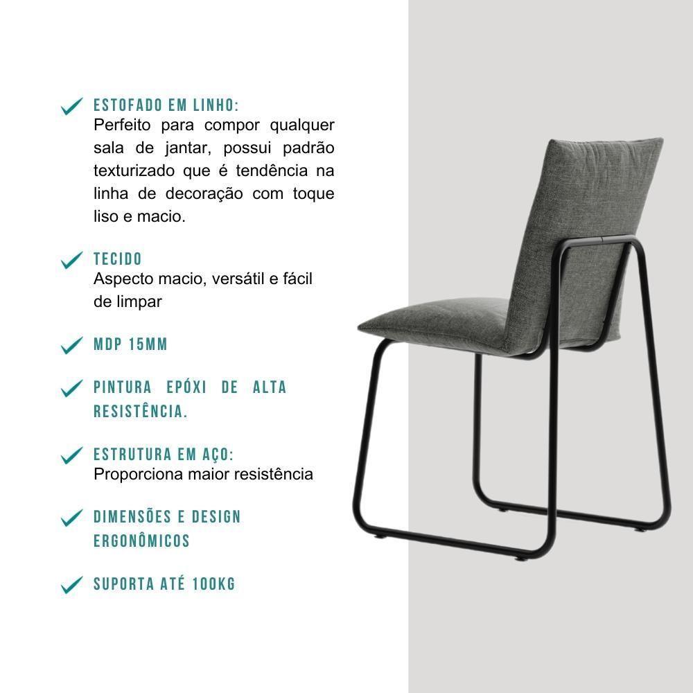 Conjunto Sala De Jantar 6 Cadeiras Di Nettuno Carraro Nog Pre - 7