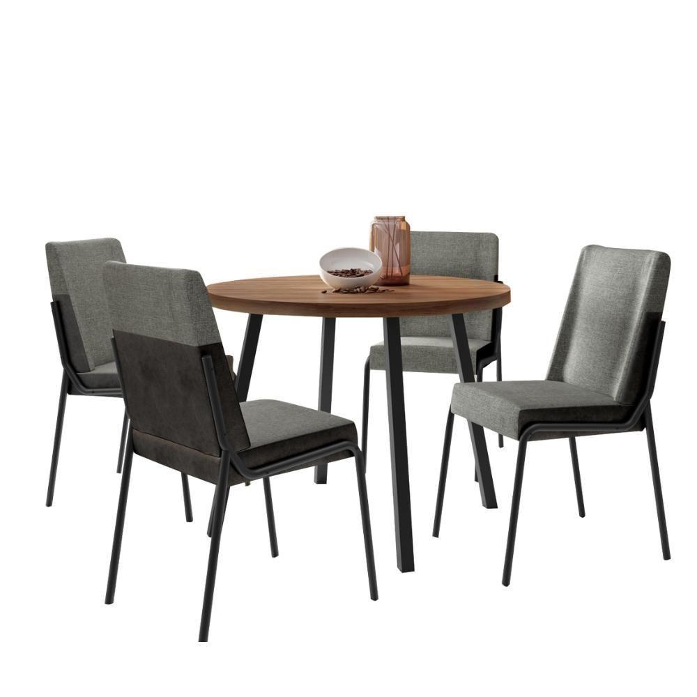 Conjunto Sala De Jantar 4 Cadeiras Roman Carraro Nog Pre - 1
