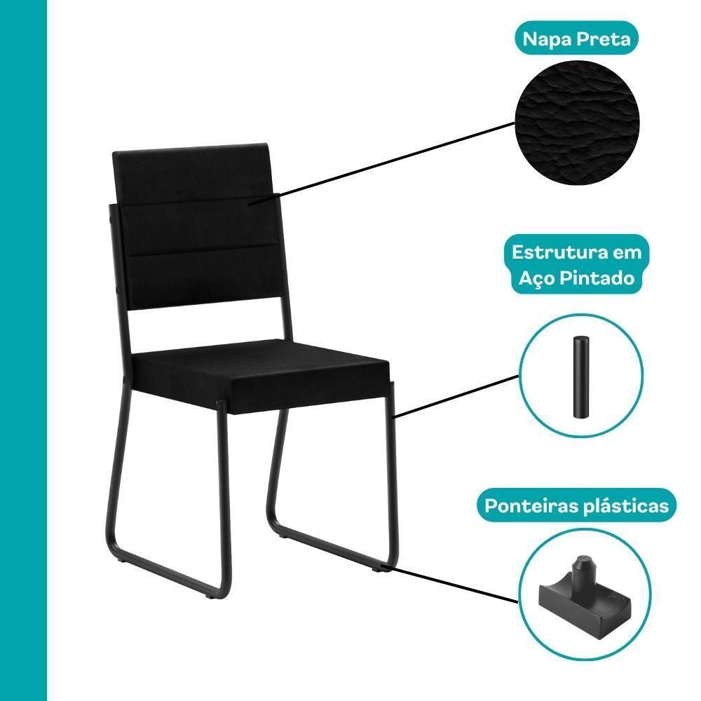 Conjunto Sala De Jantar 4 Cadeiras San Francisco Carraro Pto - 8