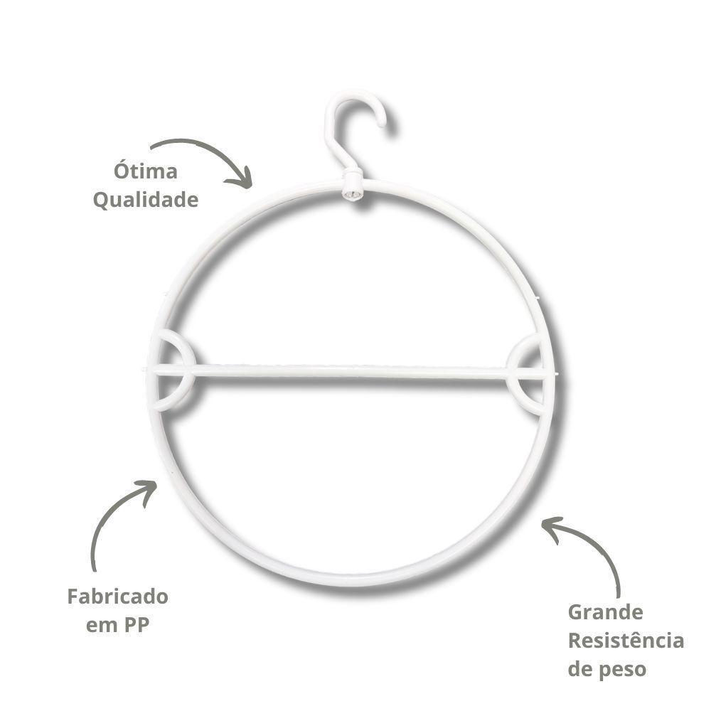 Kit Com 25un. Cabide Biquini Giratório Pp Branco - 2