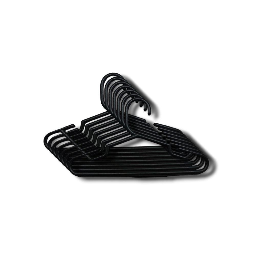 Kit Com 25un. Cabide Infantil Pp Preto - 1