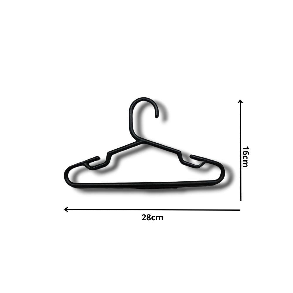 Kit Com 25un. Cabide Infantil Pp Preto - 2