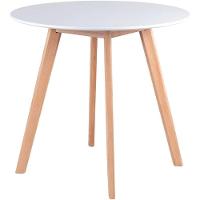 Conjunto Mesa Leda Branca 80 Cm + 4 Cadeiras Leda Brancas