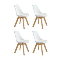 Conjunto Mesa Leda Branca 80 Cm + 4 Cadeiras Leda Brancas - 5