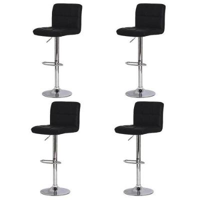 Kit 4 Banquetas Gomos Preta