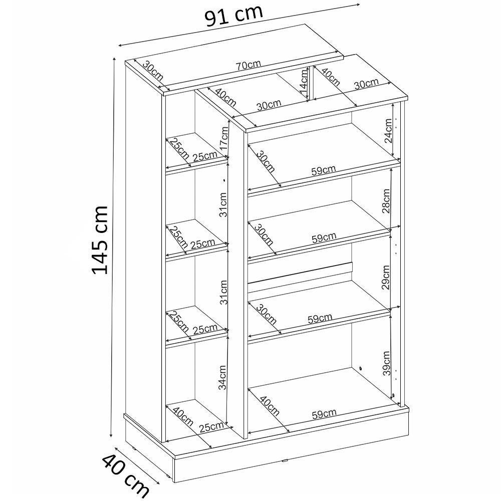 Armario Multi 2 Portas Com Chave 20220 Amendola Off White Demobile Amendola Off White - 4