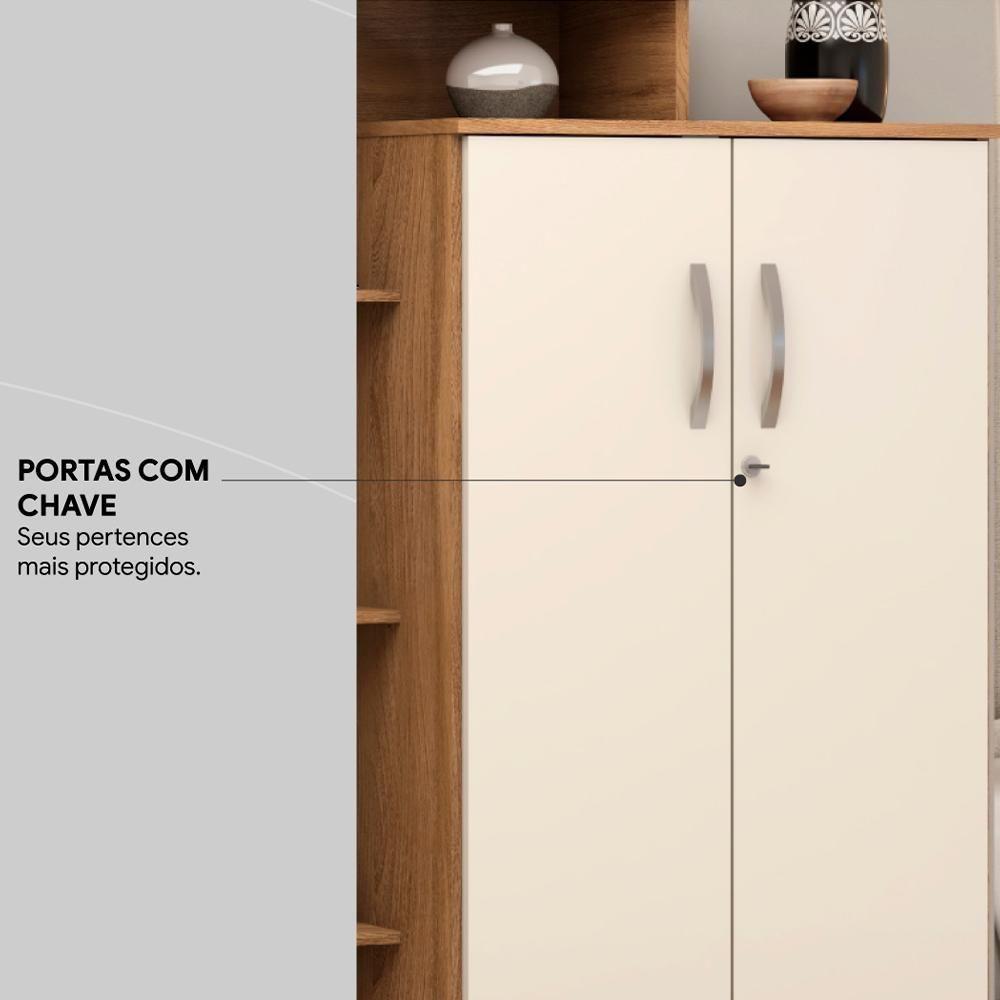 Armario Multi 2 Portas Com Chave 20220 Amendola Off White Demobile Amendola Off White - 5