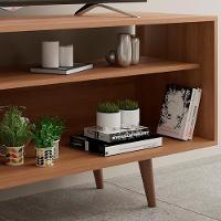 Rack Para Tv 42 Pol 136 Cm 1 Porta R1486 Amendoa Marmore Lunar Tecno Mobili Amendoa Marmore Lunar - 2