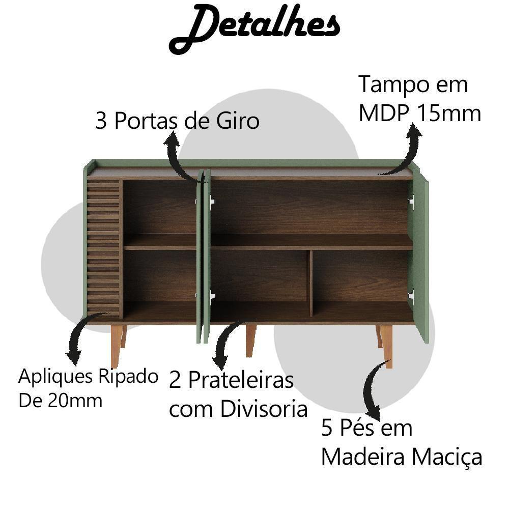 Buffet Para Sala De Jantar Jurere Amendoa Hortela Clb Amendoa Hortela - 6